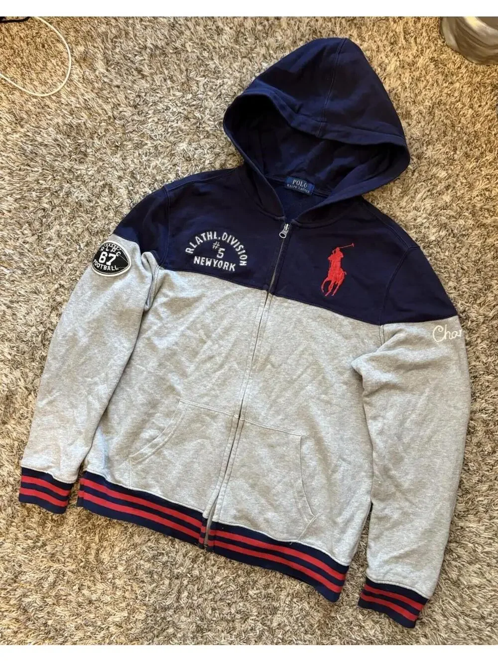 Polo Ralph Lauren Big Pony Athletic Division #5 Champs Boys Hoodie Jacket Boys